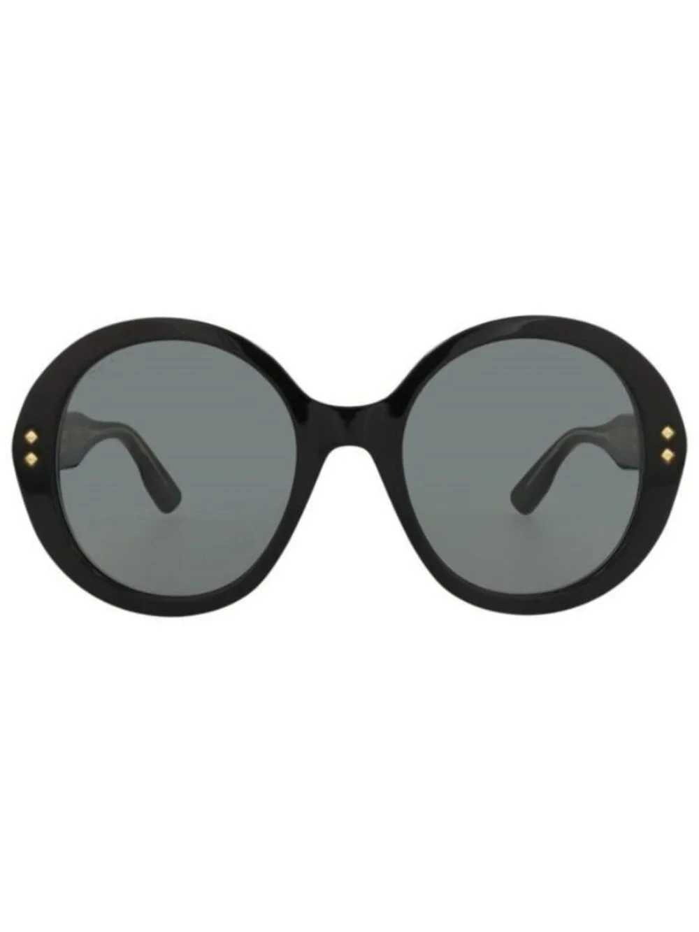 New Gucci Womens Round/Oval Black Black Grey Fashion Designer Sunglasses
